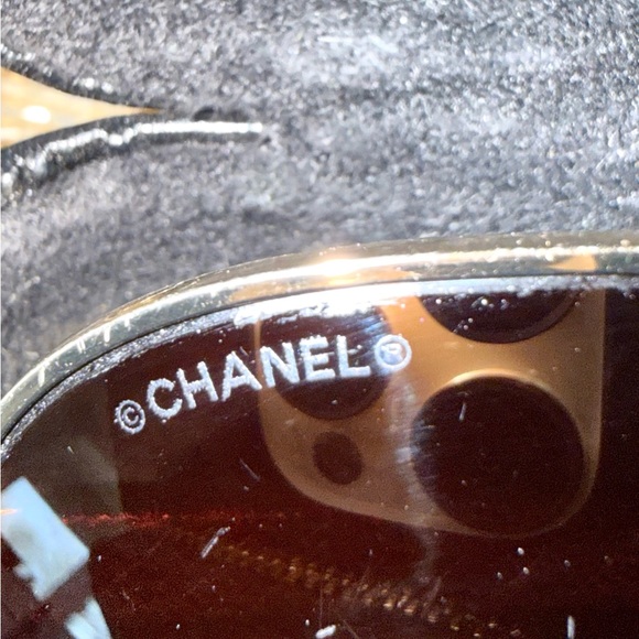 CHANEL - Authentic Pre-Owned Gold/Brown Aviator Sunglasses - Picture 7 of 9